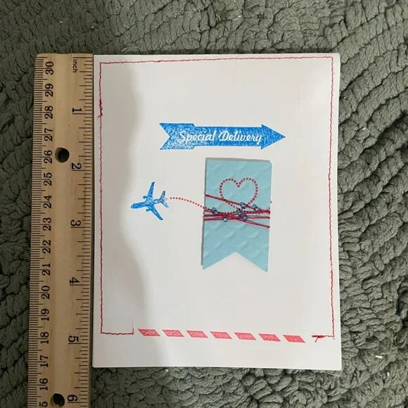 Handcrafted Valentine's Day Card 4.25" x 5.5" with envelope. BUNDLE ONLY - Picture 2 of 2